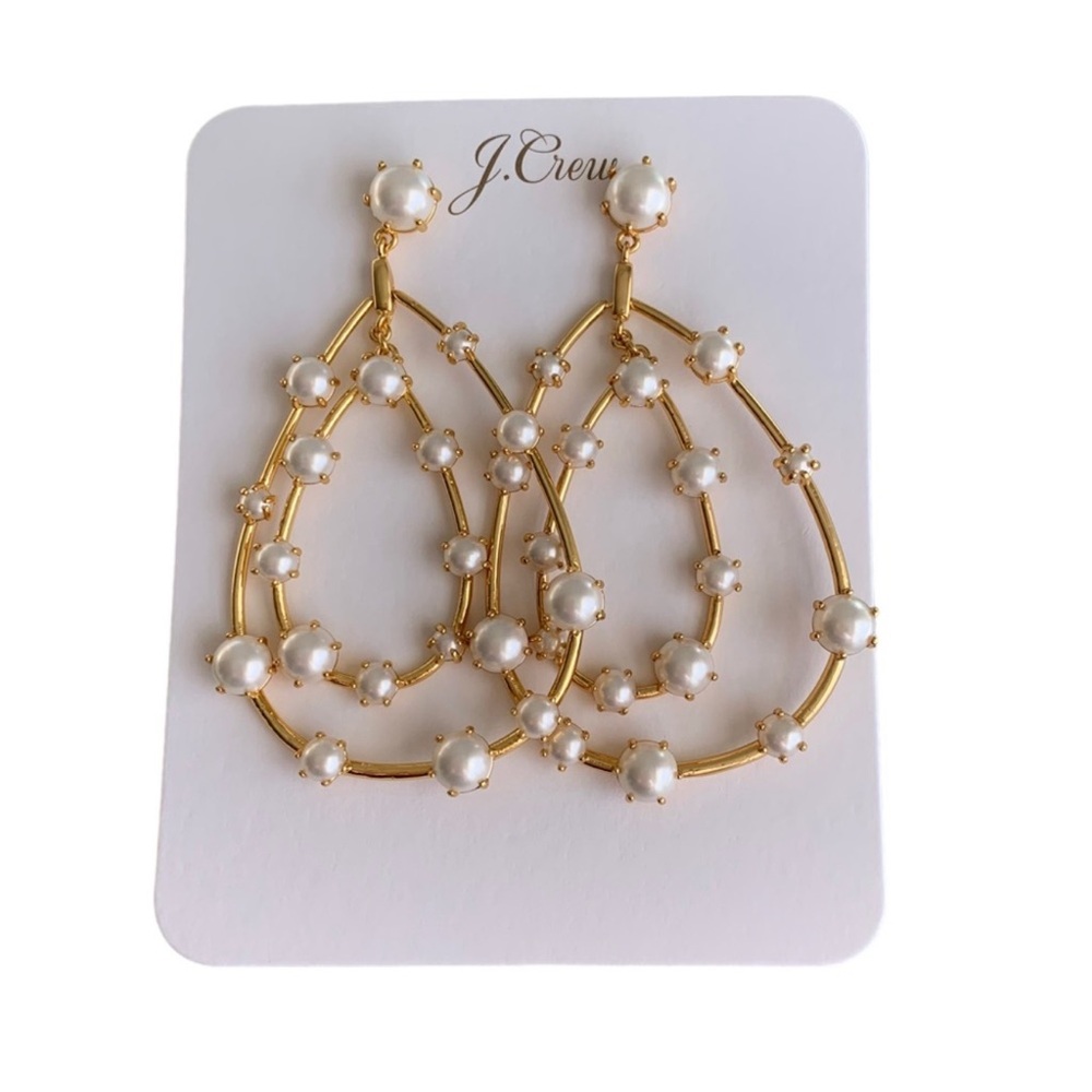 J. Crew Oversized Pearl 
Teardrop earrings